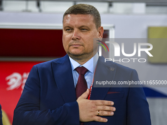 Maksim Lisitsyn, Head Coach of Kyrgyzstan, looks on before the FIFA World Cup 2026 AFC Asian Qualifiers 3rd round group A match between Qata...