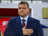 Maksim Lisitsyn, Head Coach of Kyrgyzstan, looks on before the FIFA World Cup 2026 AFC Asian Qualifiers 3rd round group A match between Qata...