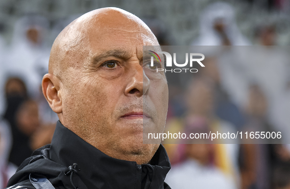 Bartolome Marquez, head coach of Qatar, looks on before the FIFA World Cup 2026 AFC Asian Qualifiers 3rd round group A match between Qatar a...