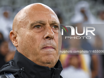 Bartolome Marquez, head coach of Qatar, looks on before the FIFA World Cup 2026 AFC Asian Qualifiers 3rd round group A match between Qatar a...