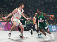 Kedrik Nunn of Panathinaikos participates in the Euroleague basketball match between Panathinaikos AKTOR Athens and FC Bayern Munich at OAKA...