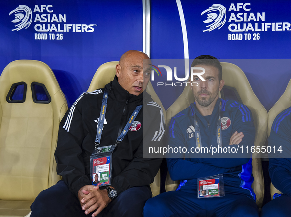 Bartolome Marquez, head coach of Qatar, looks on before the FIFA World Cup 2026 AFC Asian Qualifiers 3rd round group A match between Qatar a...