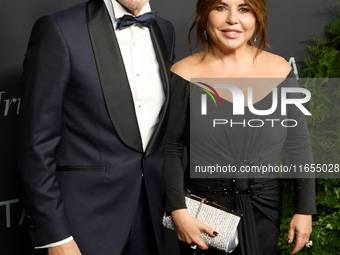 Natalia Vega and Carlos Escario attend a photocall for the anniversary of Tacha in Madrid, Spain, on October 10, 2024. (