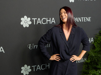 Laura Matamoros Flores attends a photocall for the anniversary of Tacha in Madrid, Spain, on October 10, 2024. (