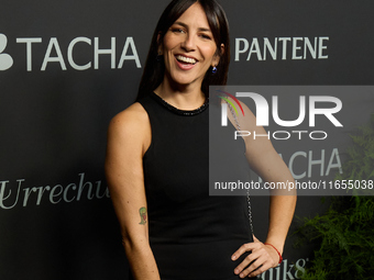 Journalist Irene Junquera attends a photocall for the anniversary of Tacha in Madrid, Spain, on October 10, 2024. (