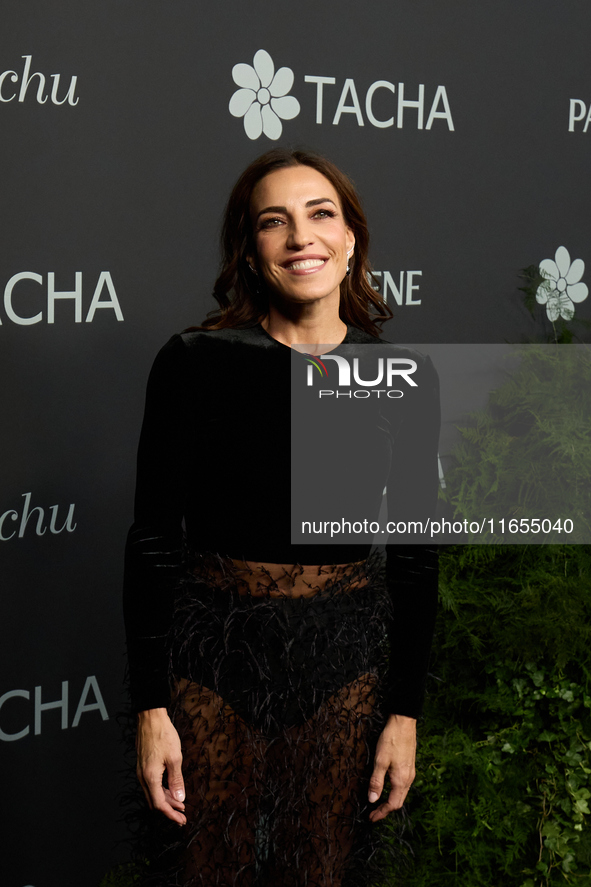 Eli Pinedo attends a photocall for the anniversary of Tacha in Madrid, Spain, on October 10, 2024. 