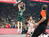 Juanco of Panathinaikos participates in the Euroleague basketball match between Panathinaikos AKTOR Athens and FC Bayern Munich at OAKA Olym...