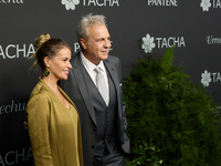 Singer David Summers and Christine Cambeiro attend a photocall for the anniversary of Tacha in Madrid, Spain, on October 10, 2024. (