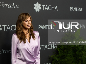 Raquel Perera attends a photocall for the anniversary of Tacha in Madrid, Spain, on October 10, 2024. (