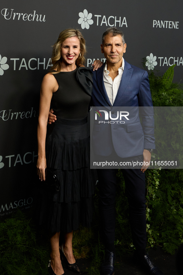 Chef Paco Roncero and Nerea Ruano attend a photocall for the anniversary of Tacha in Madrid, Spain, on October 10, 2024. 