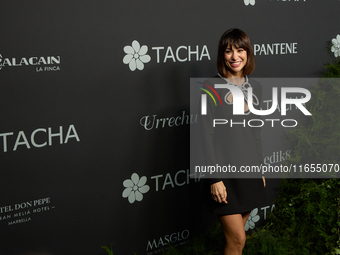 Actress Natalia Verbeke attends a photocall for the anniversary of Tacha in Madrid, Spain, on October 10, 2024. (