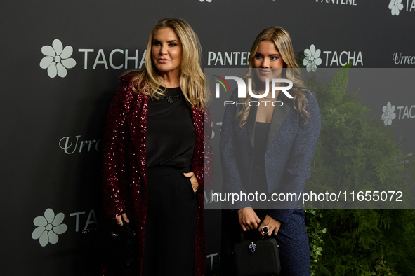 Susana Uribarri and her daughter Carlota Uribarri attend a photocall for the anniversary of Tacha in Madrid, Spain, on October 10, 2024. 