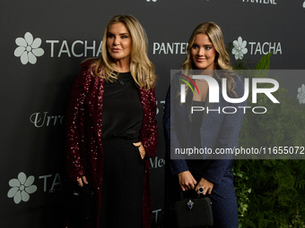 Susana Uribarri and her daughter Carlota Uribarri attend a photocall for the anniversary of Tacha in Madrid, Spain, on October 10, 2024. (