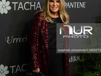 Susana Uribarri attends a photocall for the anniversary of Tacha in Madrid, Spain, on October 10, 2024. (