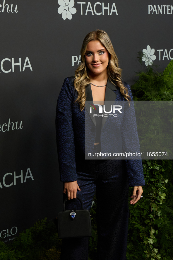 Carlota Uribarri attends a photocall for the anniversary of Tacha in Madrid, Spain, on October 10, 2024. 