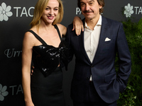 Actors Javier Veiga and Marta Hazas attend a photocall for the anniversary of Tacha in Madrid, Spain, on October 10, 2024. (