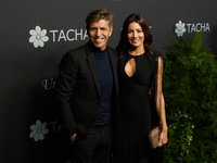 Manuel Diaz El Cordobes and Virginia Troconis attend a photocall for the anniversary of Tacha in Madrid, Spain, on October 10, 2024. (