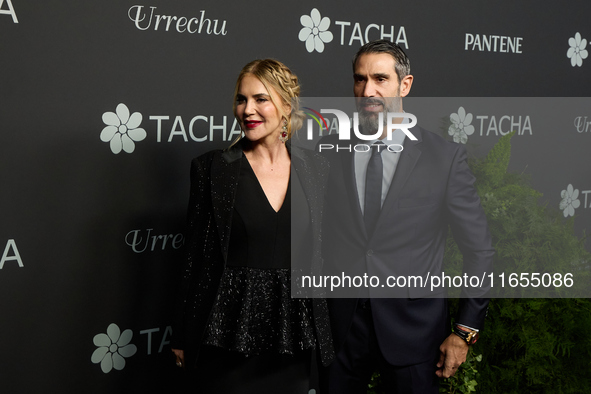 Former soccer player Fernando Sanz and Ingrid Asensio attend a photocall for the anniversary of Tacha in Madrid, Spain, on October 10, 2024....