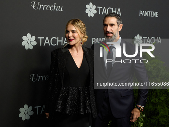 Former soccer player Fernando Sanz and Ingrid Asensio attend a photocall for the anniversary of Tacha in Madrid, Spain, on October 10, 2024....