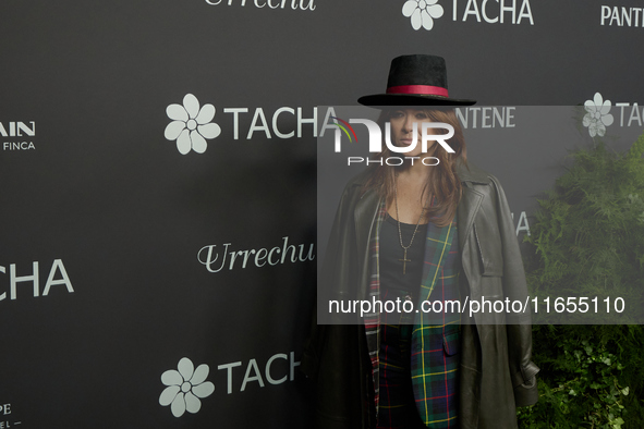 Singer Vanesa Martin attends a photocall for the anniversary of Tacha in Madrid, Spain, on October 10, 2024. 