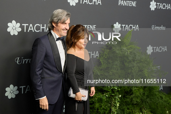 Natalia Vega and Carlos Escario attend a photocall for the anniversary of Tacha in Madrid, Spain, on October 10, 2024. 