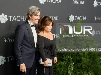 Natalia Vega and Carlos Escario attend a photocall for the anniversary of Tacha in Madrid, Spain, on October 10, 2024. (