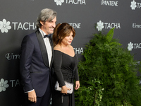 Natalia Vega and Carlos Escario attend a photocall for the anniversary of Tacha in Madrid, Spain, on October 10, 2024. (