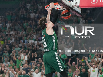 Cedi Osman of Panathinaikos plays during the Euroleague basketball match between Panathinaikos AKTOR Athens and FC Bayern Munich at OAKA Oly...