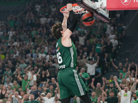 Cedi Osman of Panathinaikos plays during the Euroleague basketball match between Panathinaikos AKTOR Athens and FC Bayern Munich at OAKA Oly...