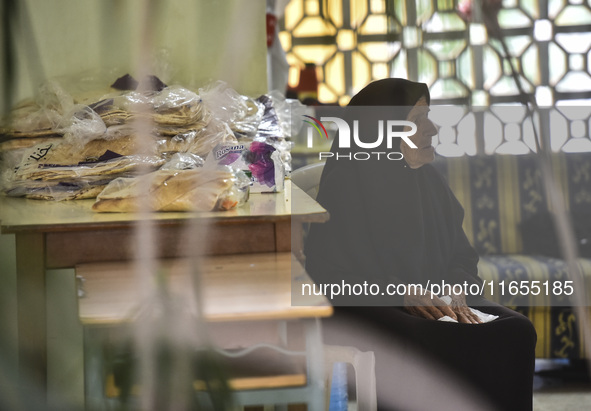 Distribution of rations from UNICEF and the Ministry of Social Affairs occurs in schools for displaced people in Beirut, Lebanon, on October...