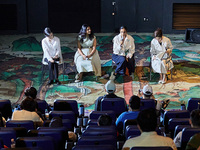 Indian film producers Priyanka Dutt and Swapna Dutt attend a talk after the screening of their new film ''Kalki 2898-AD'' at Lotte Cinema in...