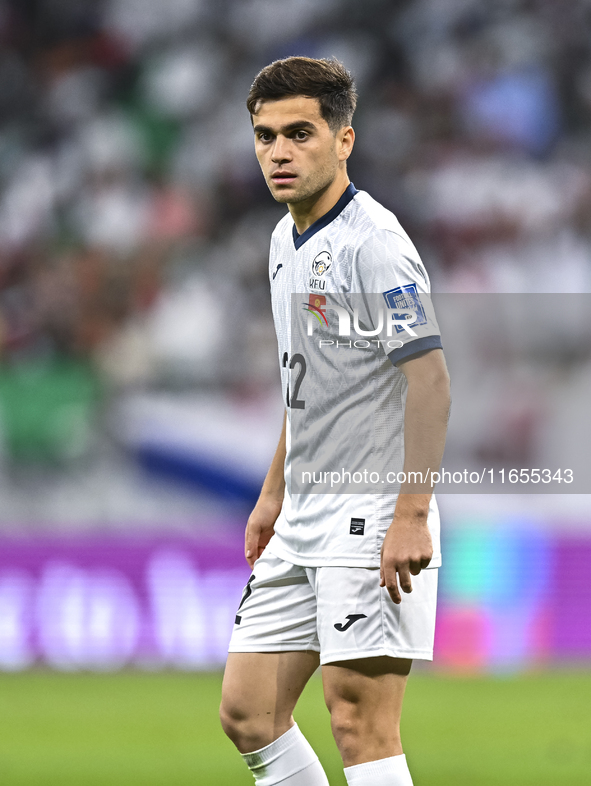 Alimardo Shukurov of Kyrgyzstan plays in the FIFA World Cup 2026 AFC Asian Qualifiers 3rd round group A match between Qatar and Kyrgyzstan a...