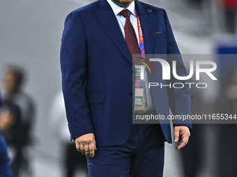 Maksim Lisitsyn, Head Coach of Kyrgyzstan, reacts during the FIFA World Cup 2026 AFC Asian Qualifiers 3rd round group A match between Qatar...