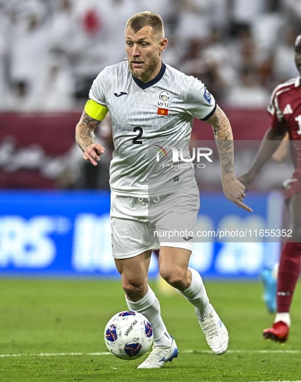 Kichin Valerii of Kyrgyzstan plays in the FIFA World Cup 2026 AFC Asian Qualifiers 3rd round group A match between Qatar and Kyrgyzstan at A...