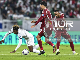 Boualem Khoukhi of Qatar battles for the ball with Edmilson Junior Dasilva of Qatar during the FIFA World Cup 2026 AFC Asian Qualifiers 3rd...