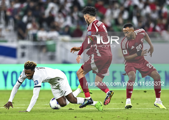 Boualem Khoukhi of Qatar battles for the ball with Edmilson Junior Dasilva of Qatar during the FIFA World Cup 2026 AFC Asian Qualifiers 3rd...