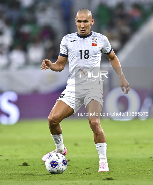 Kairat Zhyrgalbek Uulu of Kyrgyzstan plays in the FIFA World Cup 2026 AFC Asian Qualifiers 3rd round group A match between Qatar and Kyrgyzs...