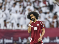 Akram Afif of Qatar plays in the FIFA World Cup 2026 AFC Asian Qualifiers 3rd round group A match between Qatar and Kyrgyzstan at Al Thumama...