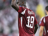 Almoez Ali of Qatar celebrates after scoring the opening goal during the FIFA World Cup 2026 AFC Asian Qualifiers 3rd round group A match be...