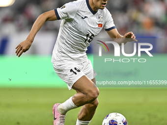 Kairat Zhyrgalbek Uulu of Kyrgyzstan plays in the FIFA World Cup 2026 AFC Asian Qualifiers 3rd round group A match between Qatar and Kyrgyzs...