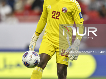 Meshaal Barsham of Qatar plays in the FIFA World Cup 2026 AFC Asian Qualifiers 3rd round group A match between Qatar and Kyrgyzstan at Al Th...