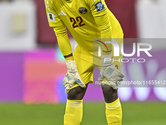 Meshaal Barsham of Qatar plays in the FIFA World Cup 2026 AFC Asian Qualifiers 3rd round group A match between Qatar and Kyrgyzstan at Al Th...