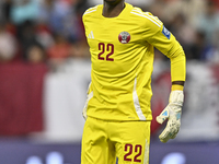 Meshaal Barsham of Qatar plays in the FIFA World Cup 2026 AFC Asian Qualifiers 3rd round group A match between Qatar and Kyrgyzstan at Al Th...