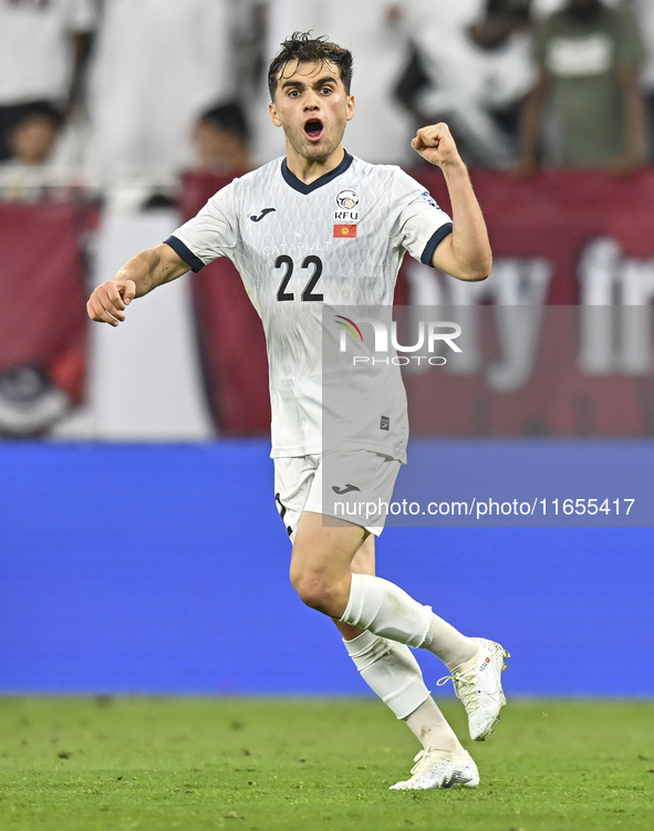 Alimardo Shukurov of Kyrgyzstan celebrates after scoring the goal during the FIFA World Cup 2026 AFC Asian Qualifiers 3rd round group A matc...