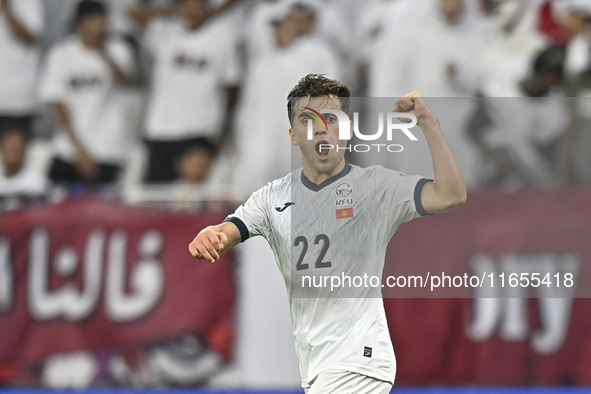 Alimardo Shukurov of Kyrgyzstan celebrates after scoring the goal during the FIFA World Cup 2026 AFC Asian Qualifiers 3rd round group A matc...