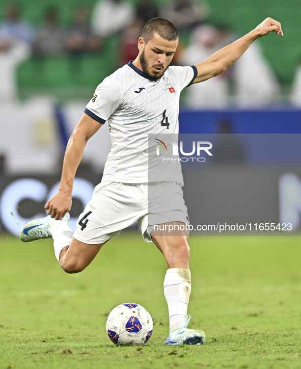 Said Datsiev of Kyrgyzstan plays in the FIFA World Cup 2026 AFC Asian Qualifiers 3rd round group A match between Qatar and Kyrgyzstan at Al...