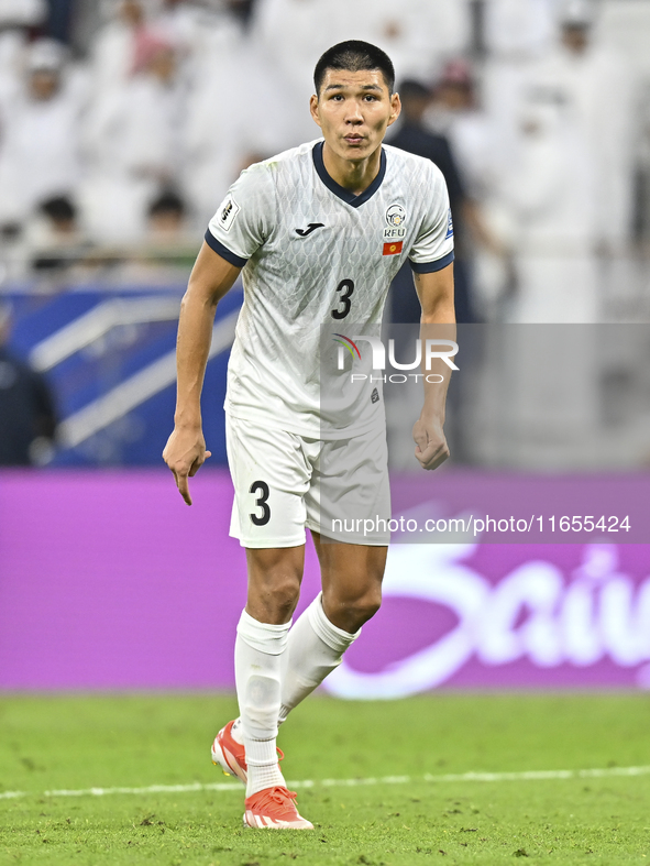 Tamirlan Kozubaev of Kyrgyzstan plays in the FIFA World Cup 2026 AFC Asian Qualifiers 3rd round group A match between Qatar and Kyrgyzstan a...