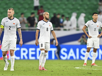 Players of Kyrgyzstan express their dejection after the FIFA World Cup 2026 AFC Asian Qualifiers 3rd round group A match between Qatar and K...