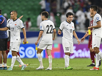 Players of Kyrgyzstan express their dejection after the FIFA World Cup 2026 AFC Asian Qualifiers 3rd round group A match between Qatar and K...