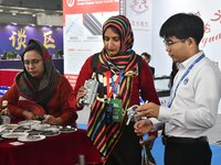 Foreign merchants buy fasteners at the 2024 International Procurement Conference in Handan, China, on October 10, 2024. (